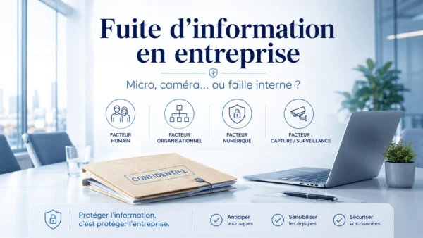 visuel banniere pour illustrer la fuite d'information qui demande un détective privé comme le groupe hypérion en france